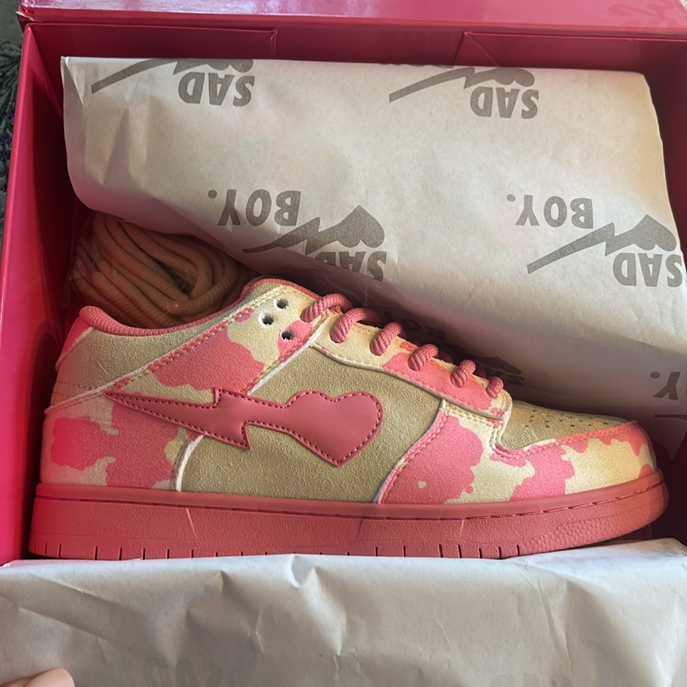 Strawberry Milk Skywalker Sneakers by The Sadboy Saga NIB Sz 7